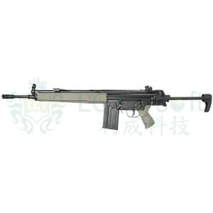 LCT 利成 G3A4-W AEG 全鋼製 伸縮托 步槍 電動槍 綠色
