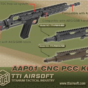 TTI AAC AAP01 CNC PCC 魚骨 上槍身 衝鋒套件 黑色 沙色 TTI-P0015