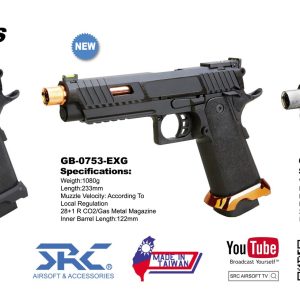 SRC RUSALKA 系列 HI-CAPA 5.1 GBB 瓦斯手槍 雙動力 螺牙外管 GB-0753-EX