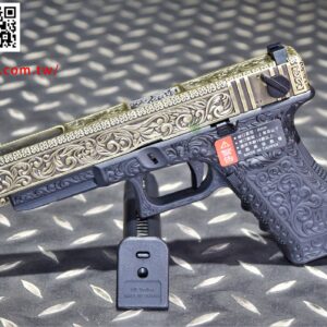 WE G35 雕花版 古銅色握把 單連發功能 GLOCK 金屬瓦斯槍 GBB 手槍 WE-G35-S