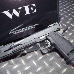 WE 新版 HI-CAPA 單連發 7吋龍 A版 全金屬 GBB 瓦斯槍 黑色 銀槍管 WE-7-AA